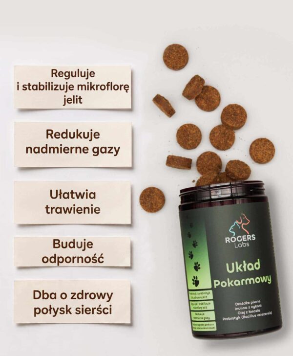 Układ Pokarmowy - wsparcie mikroflory jelit, trawienia i odporności psa