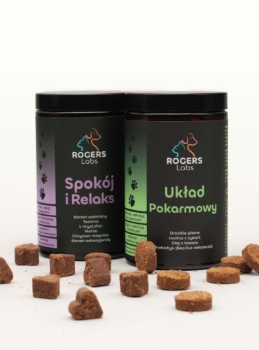 Zestaw na uspokojenie i trawienie psa – SUPLO Spokój i Relaks oraz Układ Pokarmowy
